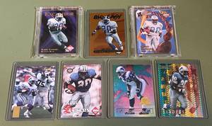 lot 31D image: Barry Sanders 7 Card Numbered and Insert Football Card Lot