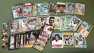 lot 36D image: 51 Vintage CardCoin Lot 1966-1985 Baseball and Football w Stars - Oliva, Payton, and More