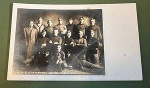 lot 71D image: 1910 Minnesota Football Champions Vintage Post Card WHS Champions SW Minn 1910