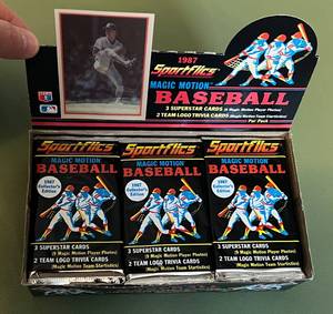 lot 75D image: 1987 Sportflics Baseball 36 Pack Card Box