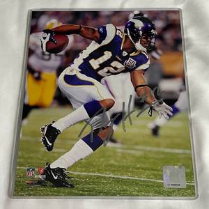 lot 176D image: Percy Harvin Signed 8x10 Photo - Minnesota Vikings Football