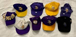 lot 95D image: (9) Minnesota Vikings Retro Vintage Hats - Football
