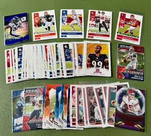lot 94C image: (60) 2021 Chronicles, Playoff, Gridiron Kings Rookies, Stats, HOFs, Mahomes, Allen, Burrow