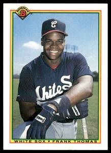 lot 101C image: Frank Thomas RC 1990 Bowman #320 Rookie Baseball Card