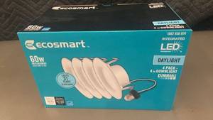 lot 116 image: Ecosmart 4-Pack 60W Integrated LED Downlight - Daylight