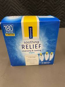 lot 153 image: NM 1 - Preparation H Soothing Relief Cleansing & Cooling Wipes - 180 Count (3 Packs)