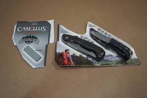 lot 44 image: Camillus 7 Fixed Blade Knife & 12 Lockback Folding Saw
