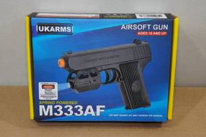 lot 52 image: UKArms M333AF Spring Powered Airsoft Gun with Laser