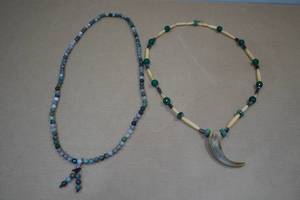 lot 88 image: 2 Handmade Beaded Necklaces - Bear Claw
