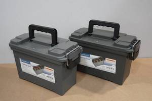 lot 128 image: 2 Plastic Ammo Boxes