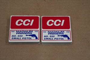 lot 139 image: 200 CCI 550 Small Pistol Magnum Primers