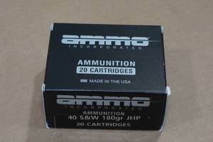 lot 161 image: 20 Ammo Inc .40 S&W 180 Gr JHP Ammo