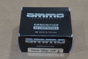 lot 162 image: 20 Ammo Inc 10mm Auto 180 Gr JHP Ammo