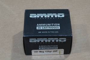 lot 163 image: 20 Ammo Inc 357 Mag 125 Gr JHP Ammo