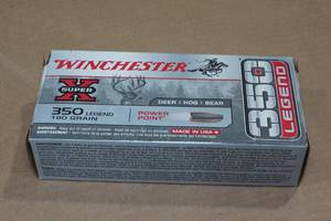 lot 185 image: 20 Winchester Super-X 350 Legend 180 Gr Power Point Ammo