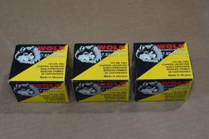 lot 195 image: 60 Wolf 7.62 x 39mm 123 Gr FMJ Steel Case Ammo