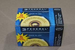 lot 210 image: 15 Federal Power Shok 12 Ga 3 Magnum Rifled HP Slugs