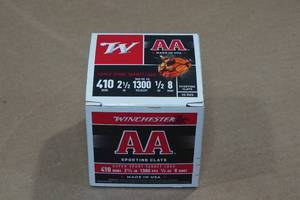 lot 216 image: 25 Winchester AA .410 Bore 2-12 8 Shot Shotshells