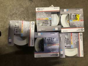 Lot of 5 Commercial Electric 6 in. Low Glare Deep Baffle Adjustable CCT Integrated LED Recessed Light Trim 670 Lumens Wet Rated Dimmable Customer Returns Review all pictures