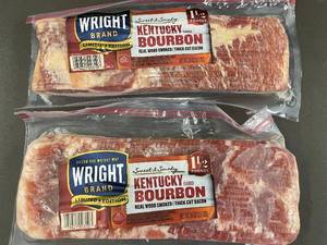 J - Wright Brand Kentucky Bourbon Thick Cut Bacon - Limited Edition (3 lbs)