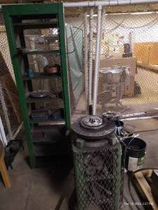 lot 47 image: Metalworking Cabinet, Bender & Misc Metal Pieces