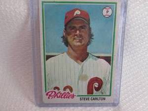 lot 72 image: 1978 Topps Steve Carlton Card...