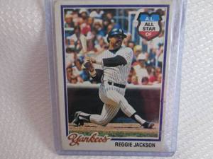 lot 92 image: 1978 Topps Reggie Jackson Card...
