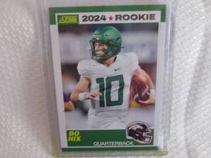 lot 95 image: 2024 Score Bo Nix Rookie Card...