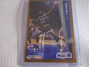 lot 104 image: 1992-93 Fleer Shaquille ONeal Rook...
