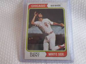 lot 123 image: 1974 Topps Bucky Dent Card...
