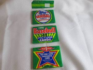 lot 140 image: 1990 Topps Baseball Rack Pack...