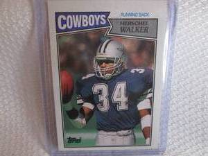 lot 158 image: 1987 Topps Herschel Walker Rookie C...