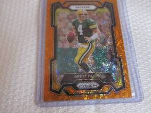 lot 188 image: 2023 Prizm Brett Favre Orange Disco...