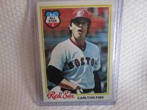 lot 196 image: 1978 Topps Carlton Fisk Card...