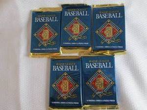 lot 210 image: 5 1992 Donruss Baseball Packs...