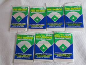 lot 214 image: 1990 Pre-Rookie Baseball Card Packs...