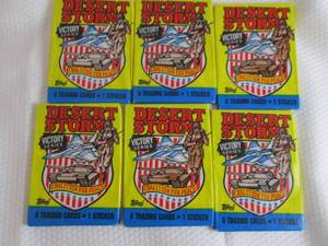 lot 219 image: 1991 Topps Desert Storm Packs...