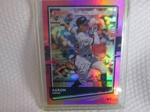 lot 237 image: 2020 Donruss Aaron Judge Pink Card...