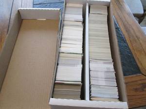 lot 244 image: Box Of Baseball, Football & Basketb...