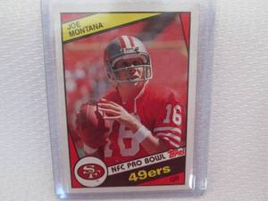 lot 251 image: 1984 Topps Joe Montana Card...