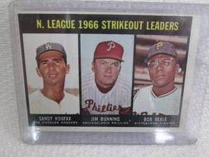 lot 290 image: 1966 Strikeout Leaders...
