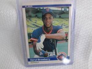 lot 301 image: 1984 Fleer Daryl Strawberry Rookie ...