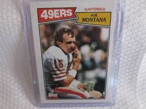 lot 333 image: 1987 Topps Joe Montana Card...