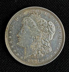 lot 9 image: 1921-P Morgan Silver Dollar VFF
