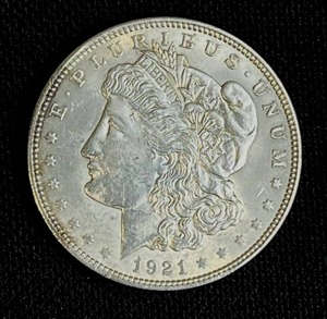 lot 11 image: 1921-P Morgan Silver Dollar VFF