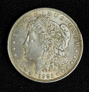 lot 10 image: 1921-P Morgan Silver Dollar VFF