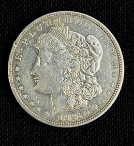lot 15 image: 1921-D Morgan Silver Dollar VG