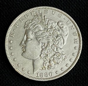 lot 20 image: 1880-O Morgan Silver Dollar AU-EF