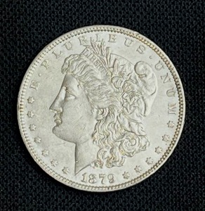 lot 25 image: 1879-P Morgan Silver Dollar AU-EF