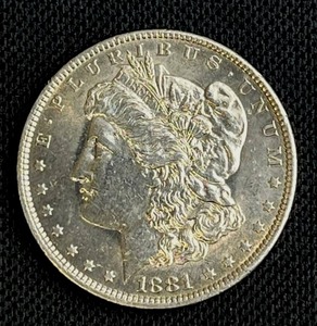 lot 30 image: 1881-O Morgan Silver Dollar AU-EF